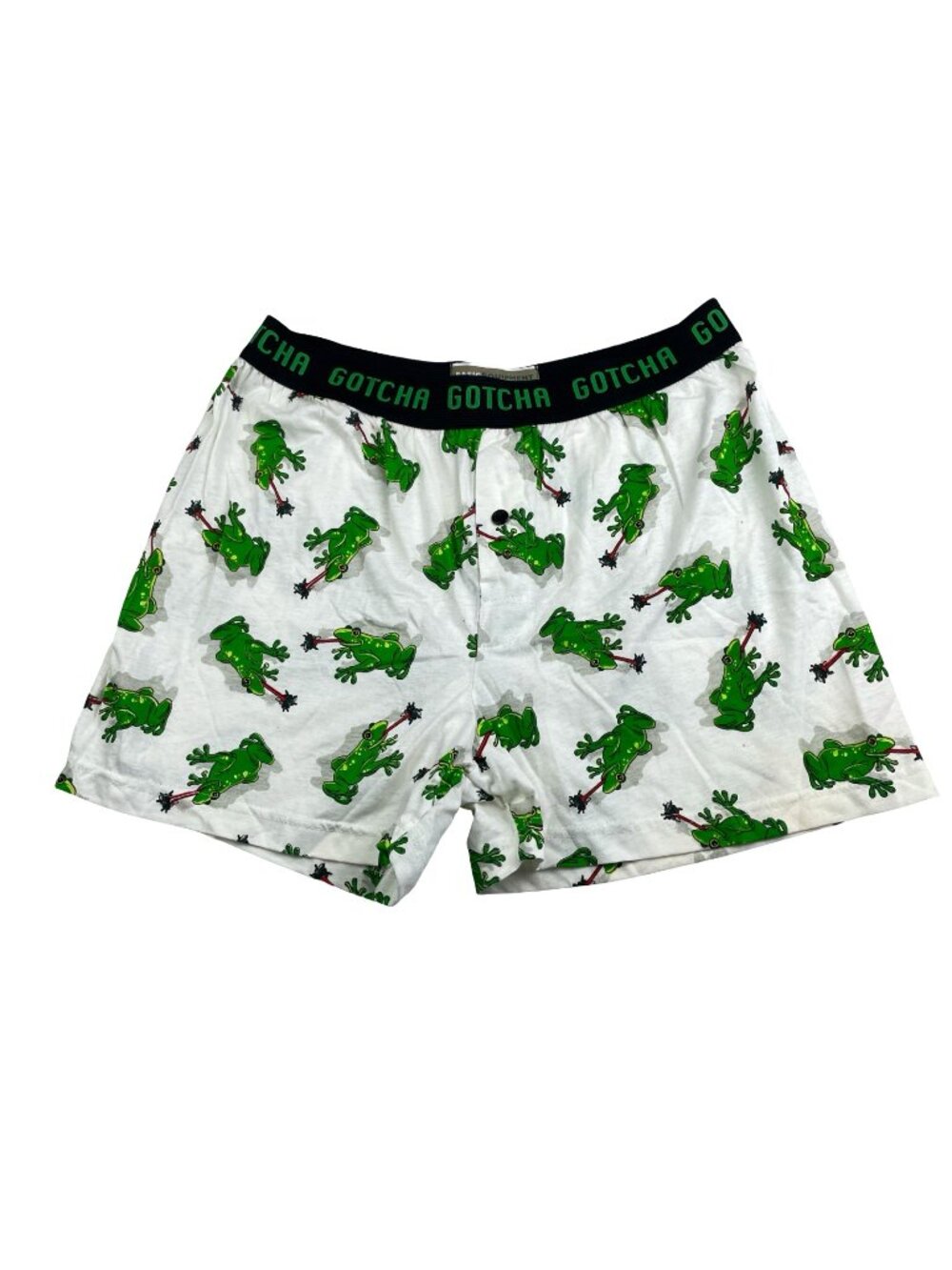 NEW VTG Gotcha x Basic Equipment Men's Tree Frogs All-Over Boxer Shorts • Medium